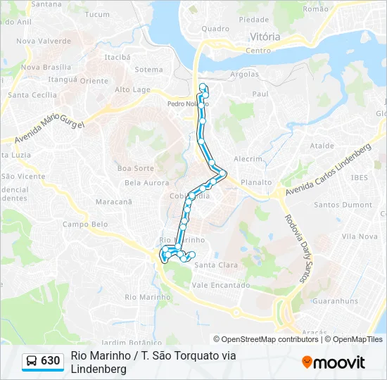 630 Bus Line Map