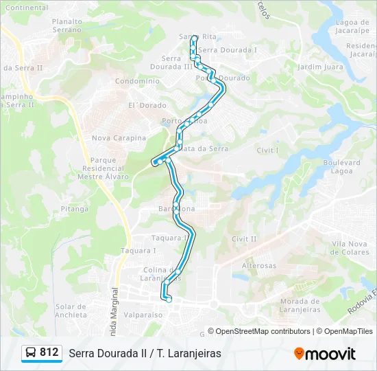 812 Bus Line Map