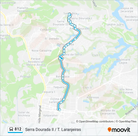 812 Bus Line Map