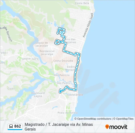 862 Bus Line Map