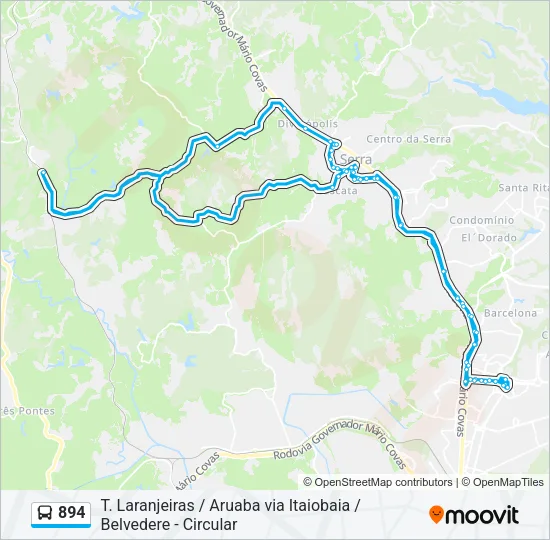 894 Bus Line Map
