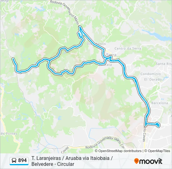 894 Bus Line Map