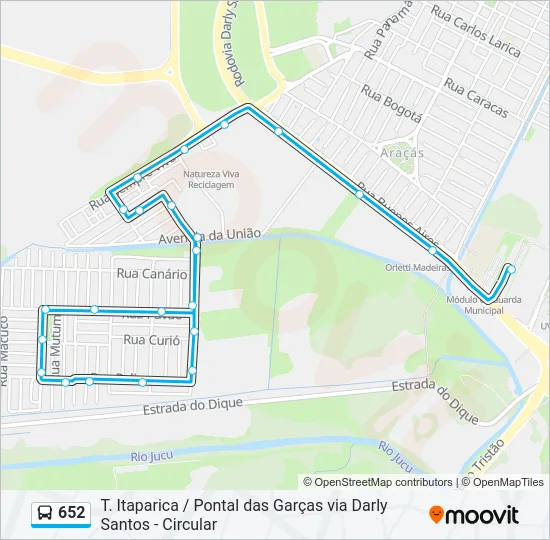 652 Bus Line Map