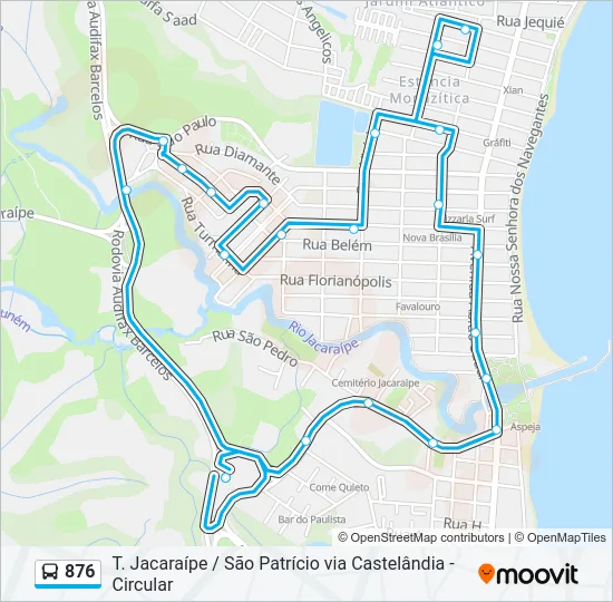 876 Bus Line Map