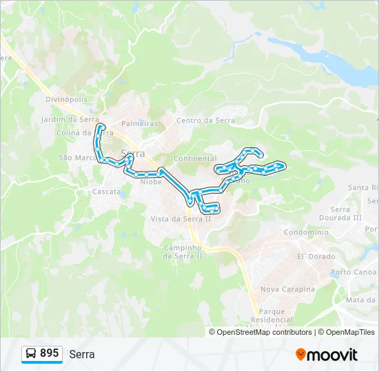 895 Bus Line Map