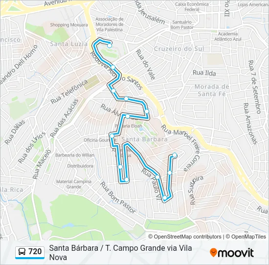 720 Bus Line Map