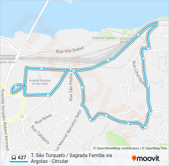 627 Bus Line Map