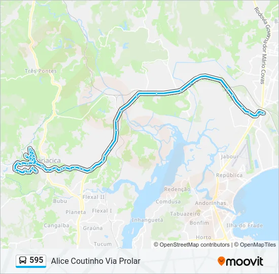 595 Bus Line Map