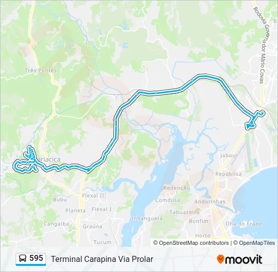 595 Bus Line Map