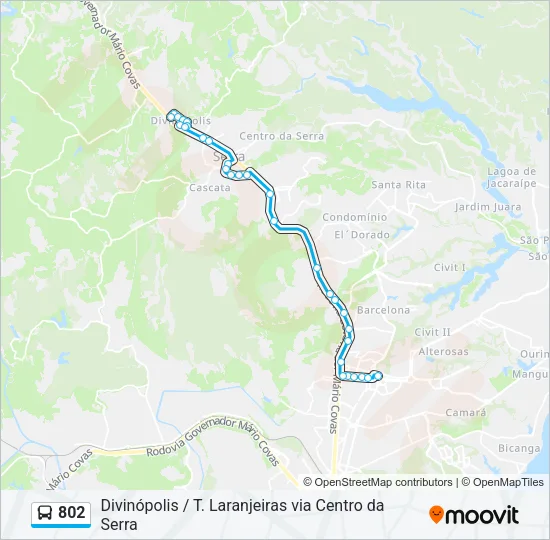 802 Bus Line Map