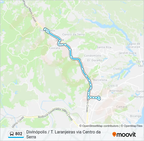 802 Bus Line Map