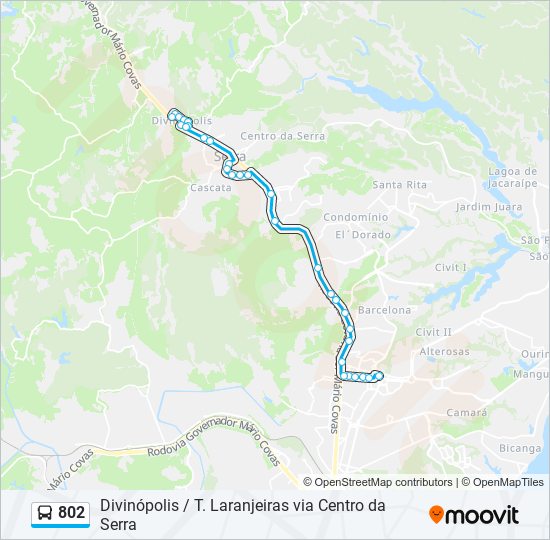 802 bus Line Map