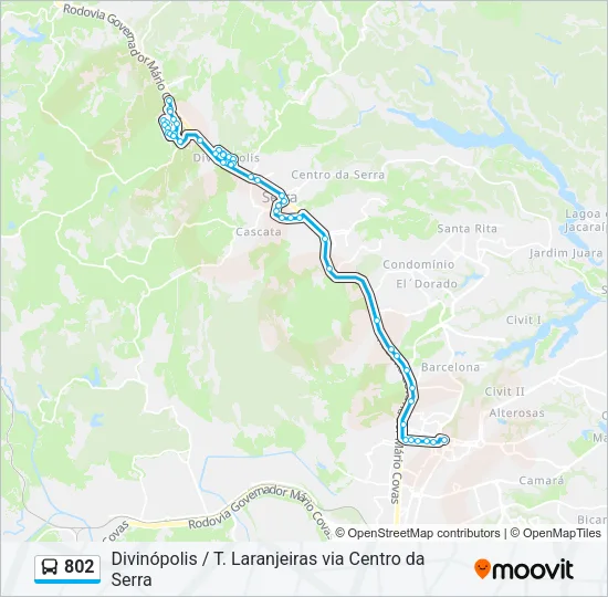 802 Bus Line Map