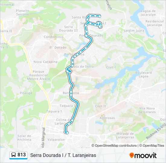 813 Bus Line Map