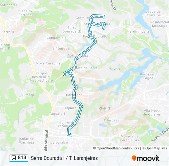 813 Bus Line Map