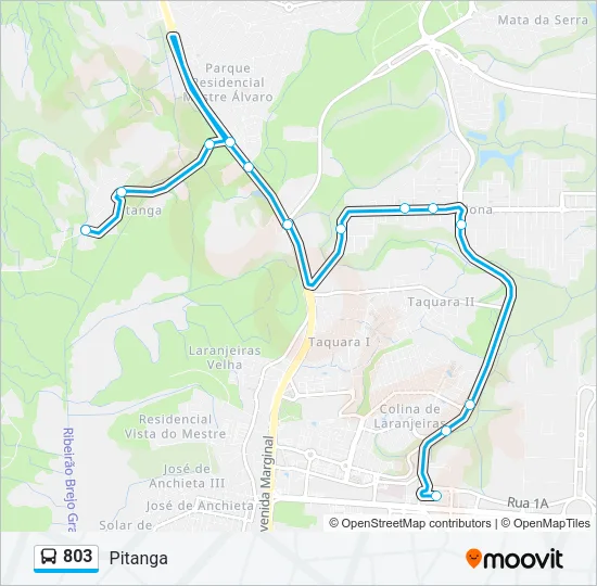 803 Bus Line Map