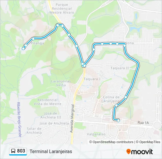 803 Bus Line Map