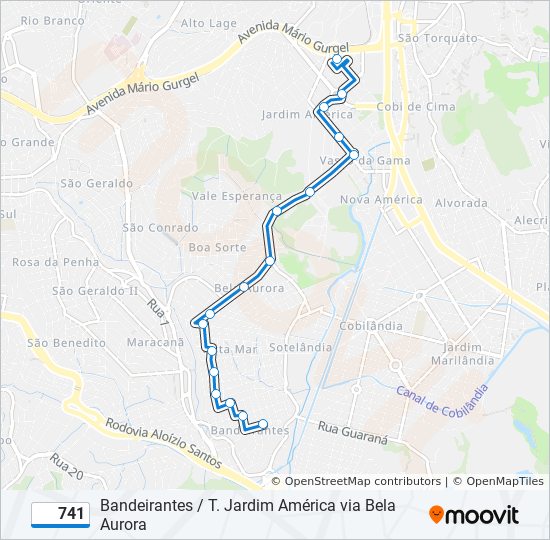 741 Route: Schedules, Stops & Maps - Bandeirantes → Terminal Jardim ...