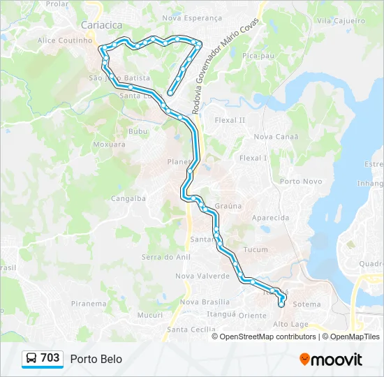 703 Bus Line Map