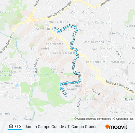 715 Bus Line Map
