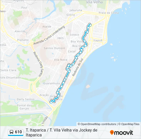 610 Bus Line Map