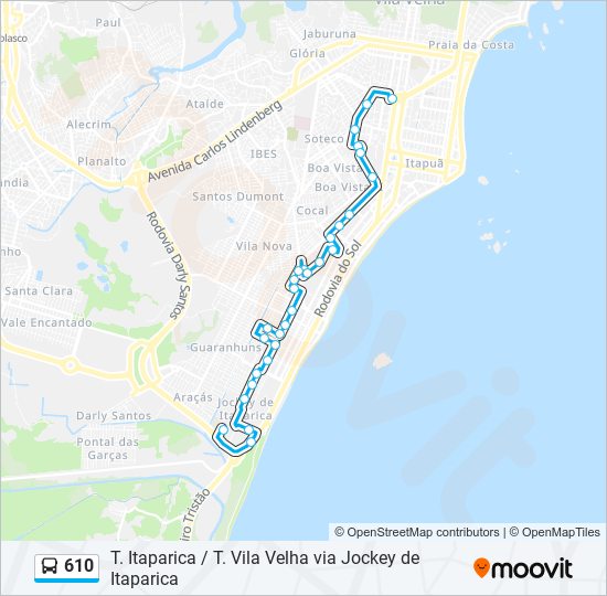 610 bus Line Map