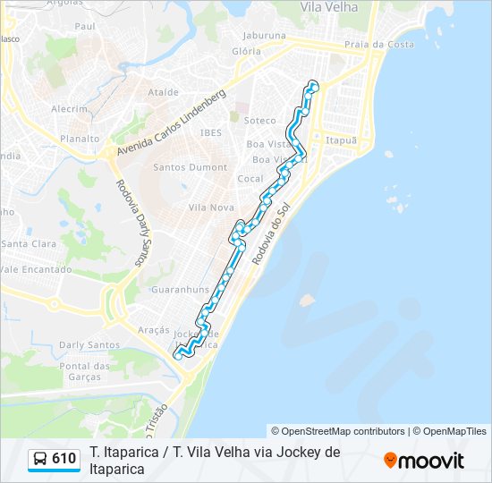 610 bus Line Map