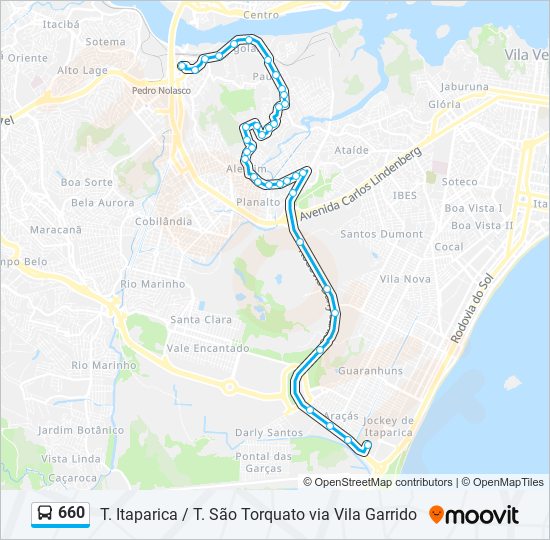 660 bus Line Map