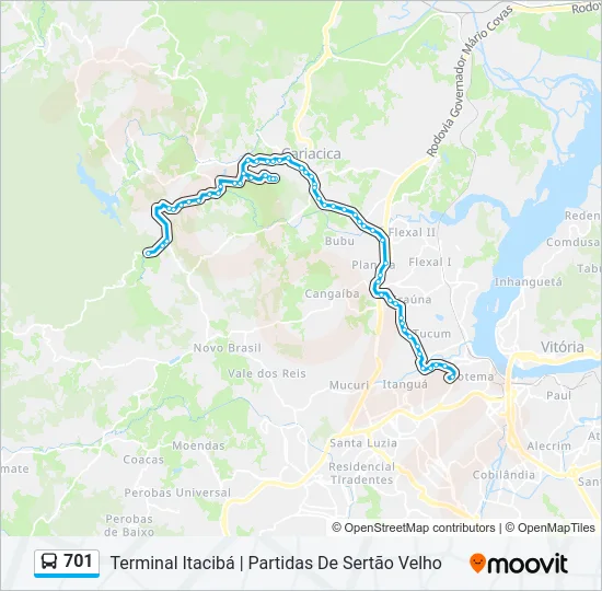 701 Bus Line Map