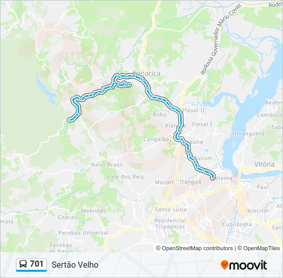 701 Bus Line Map