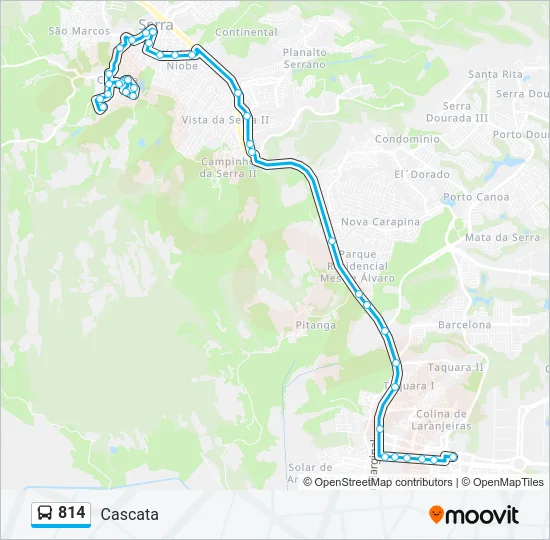 814 Bus Line Map