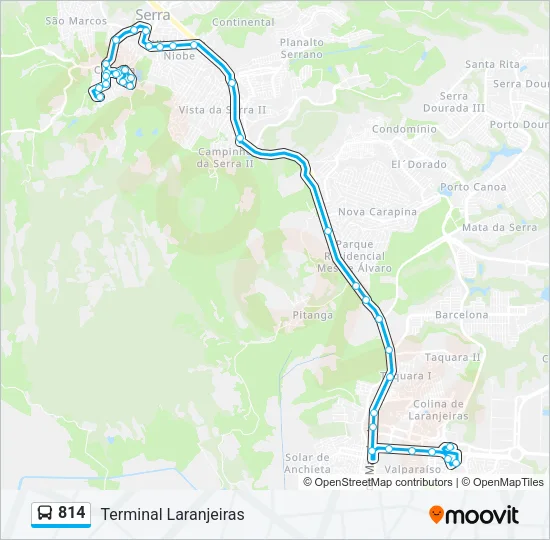 814 Bus Line Map