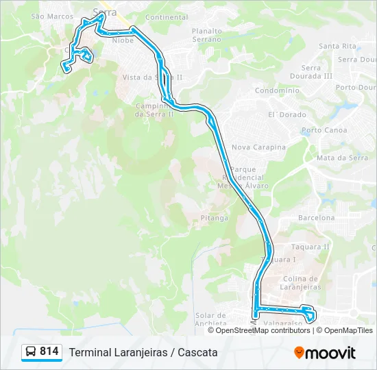 814 Bus Line Map