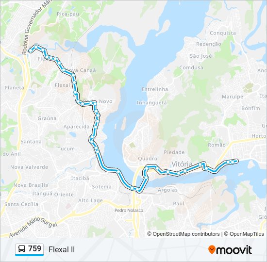 759 bus Line Map