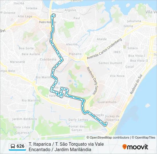 626 Bus Line Map