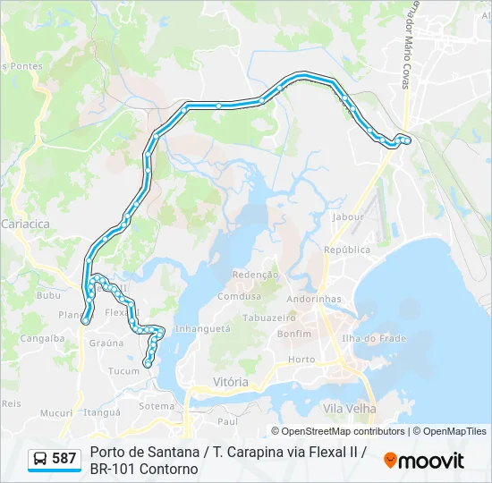 587 Bus Line Map