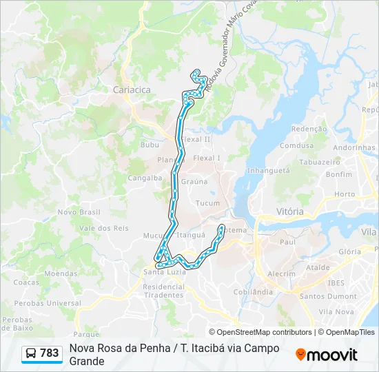 783 Bus Line Map