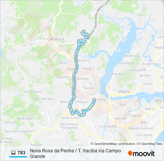 783 Bus Line Map
