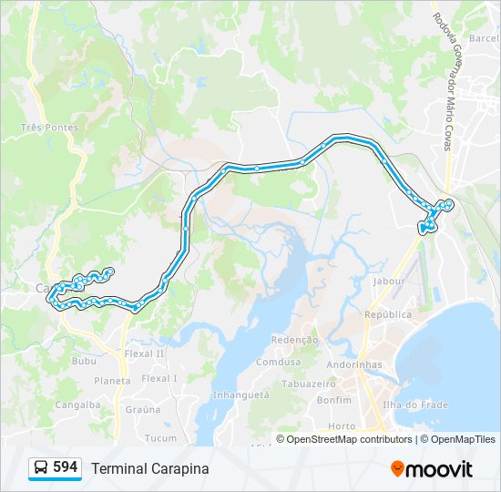 594 bus Line Map