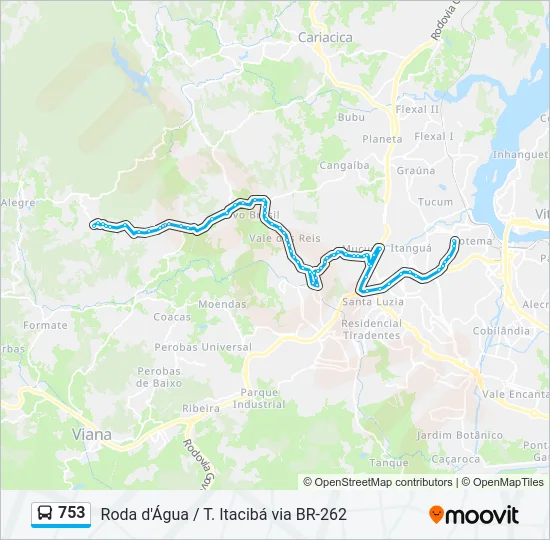 753 Bus Line Map