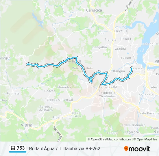 753 Bus Line Map