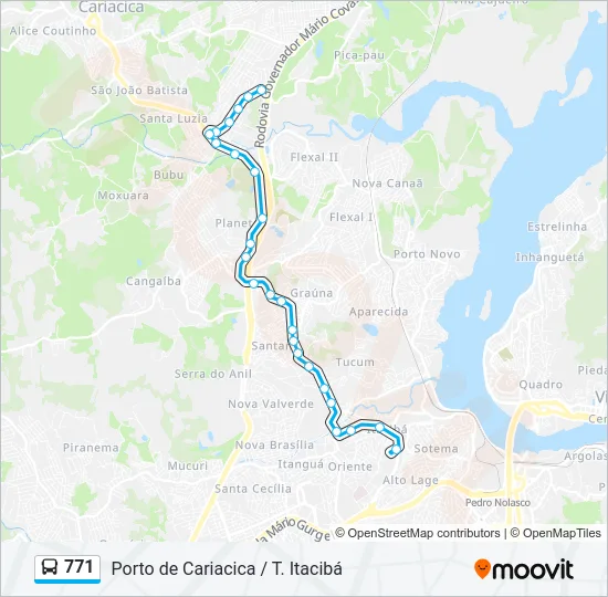 771 Bus Line Map