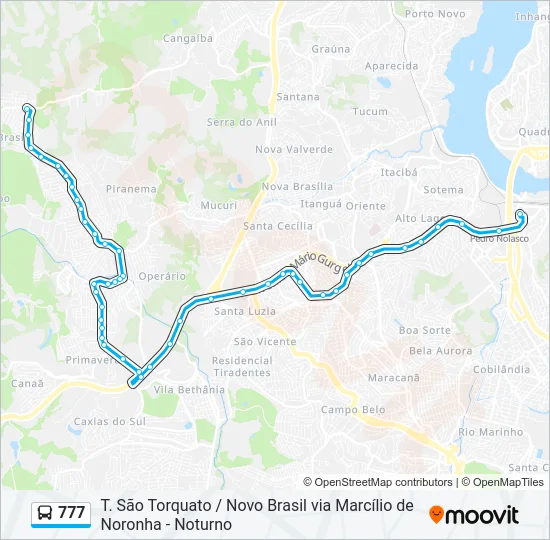 777 Bus Line Map
