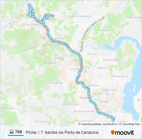 768 Bus Line Map