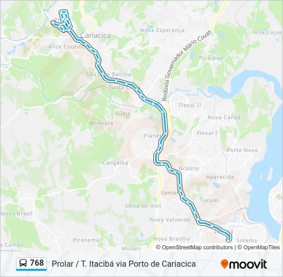 768 Bus Line Map