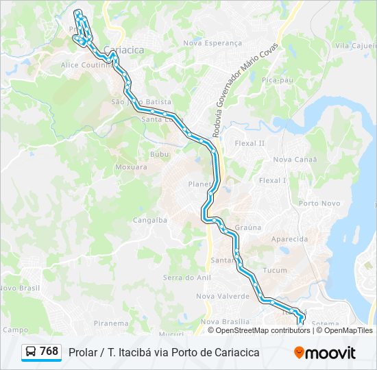 768 bus Line Map