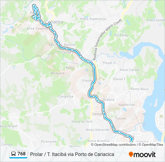 768 Bus Line Map