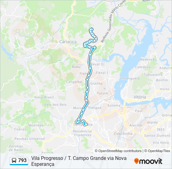 793 bus Line Map