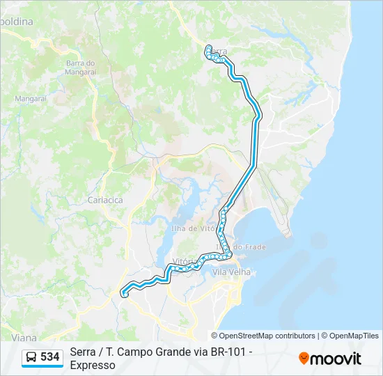 534 Bus Line Map