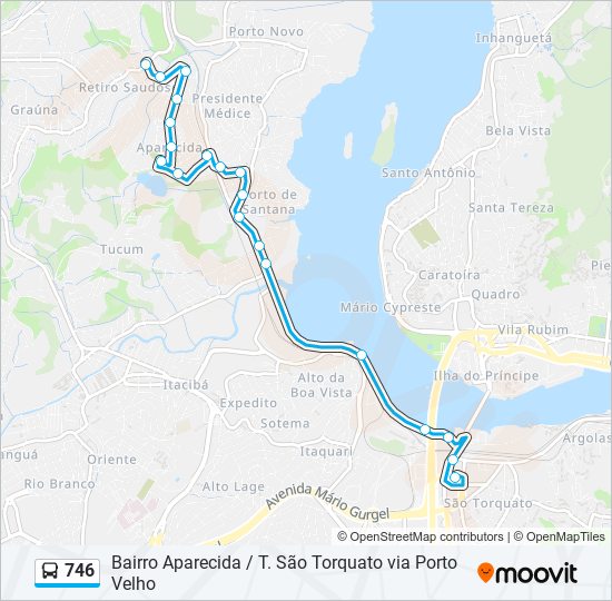 746 bus Line Map